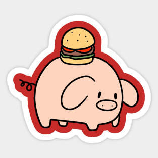 Hamburger Piggy Sticker